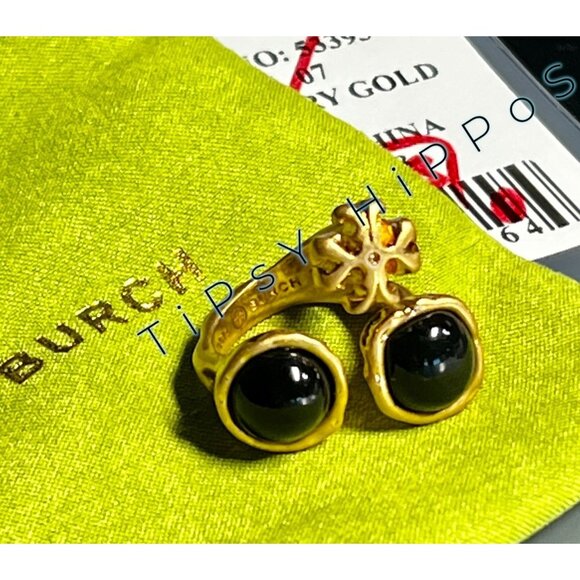 Stunning Authentic Tory Burch Roxanne Adjustable Statement Ring - SIZE 7 - Picture 2 of 5